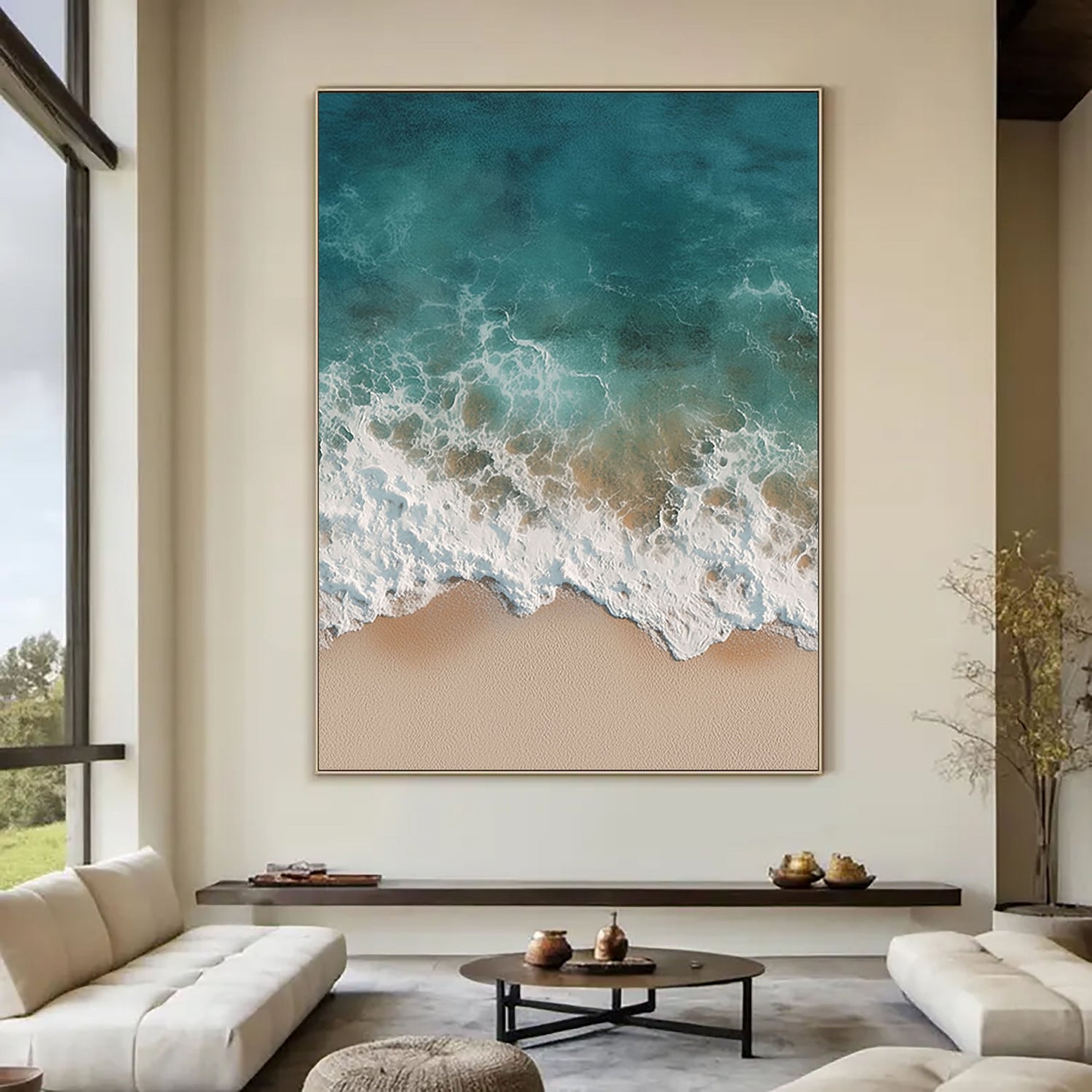 Impressionist Art | Tide Sand Whisper Soft Landscape Canvas Wall Art