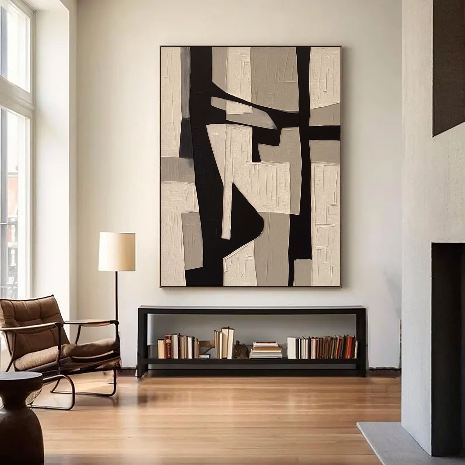 Abstract Art | Neutral Block Flow Modern Abstract Wall Decor
