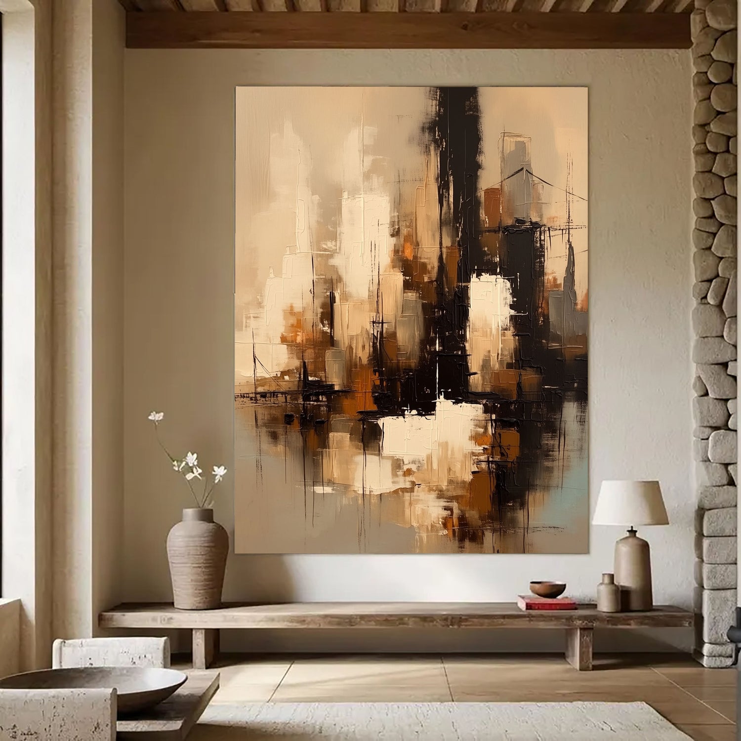 Impressionist Art | Urban Harbor Glow Soft Landscape Canvas Wall Art