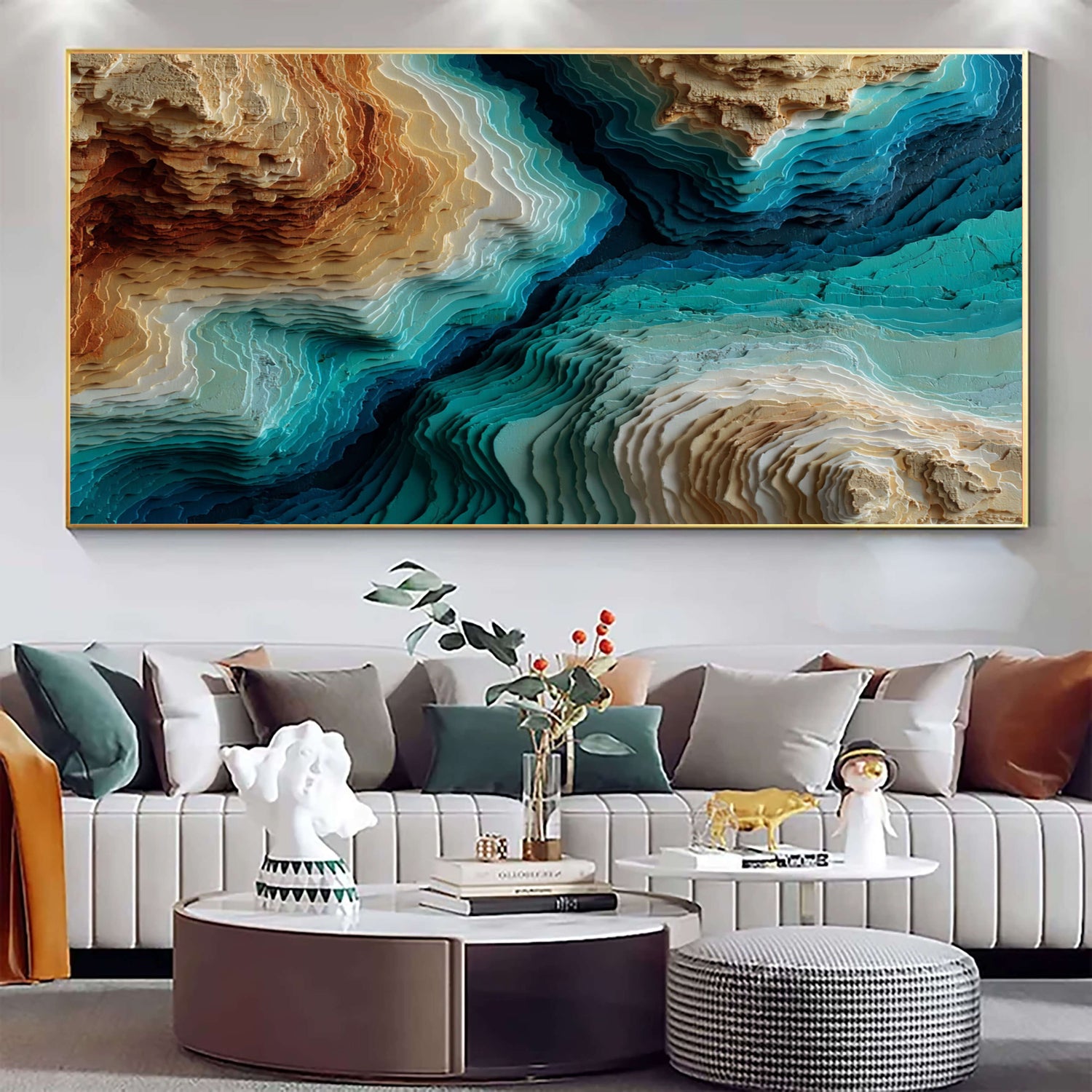 3D-Textured Art | Strata Canyon Relief Texture Wall Decor