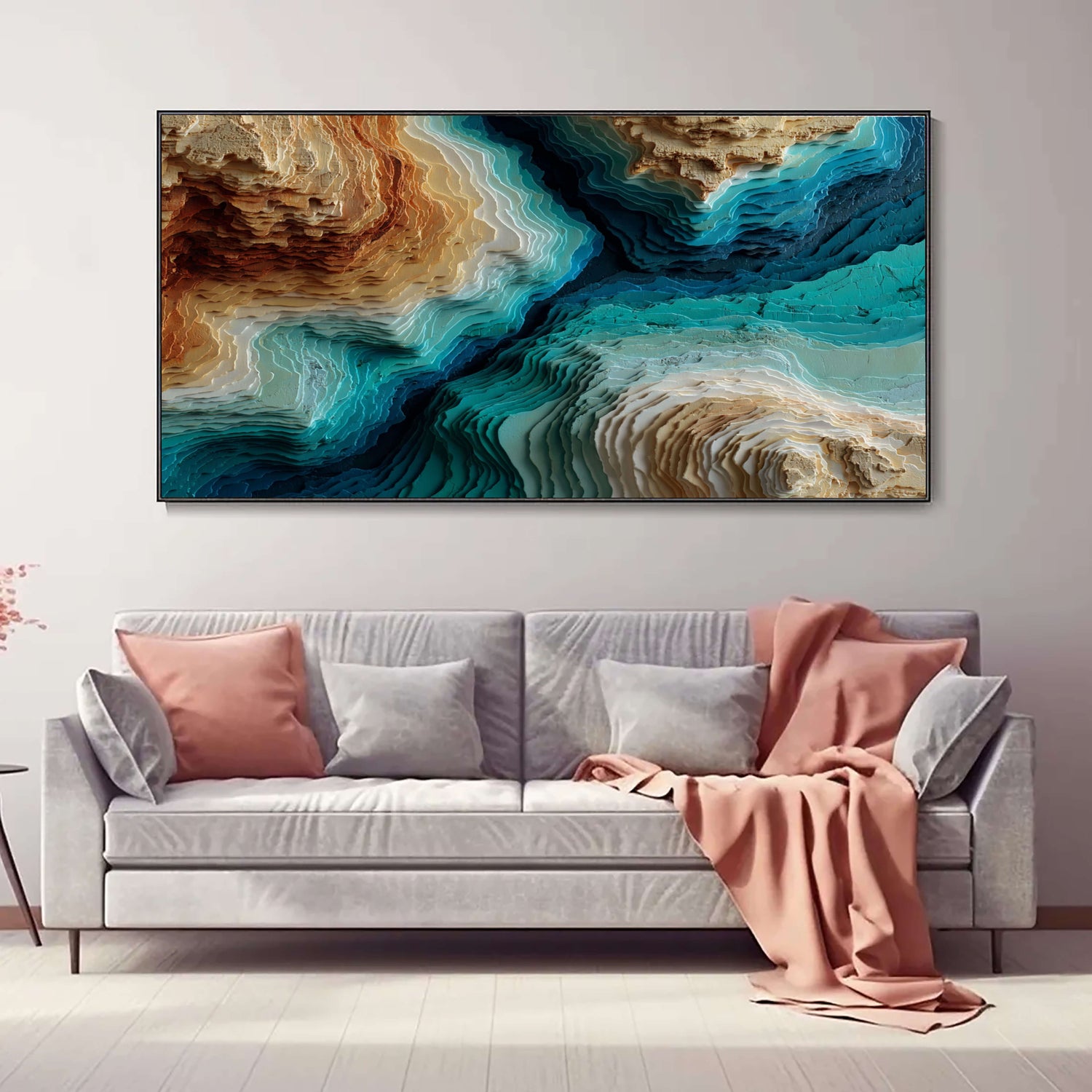 3D-Textured Art | Strata Canyon Relief Texture Wall Decor