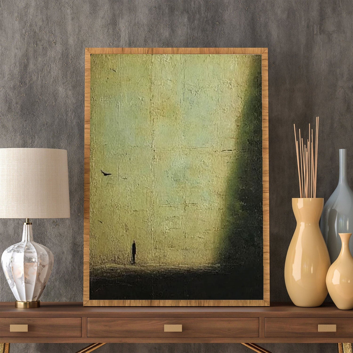 Wabi-Sabi Art | Solitary Light & Shadow Neutral Textured Wall Art
