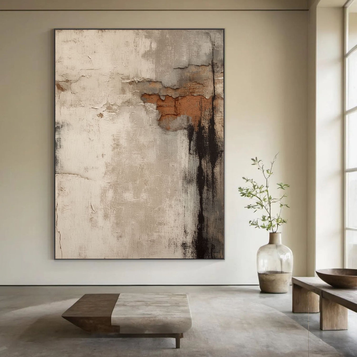 Wabi-Sabi Art | Weathered Wall Patina Weathered Textured Wall Art