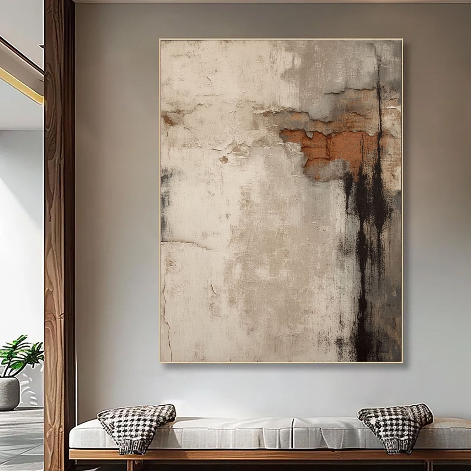 Wabi-Sabi Art | Weathered Wall Patina Weathered Textured Wall Art