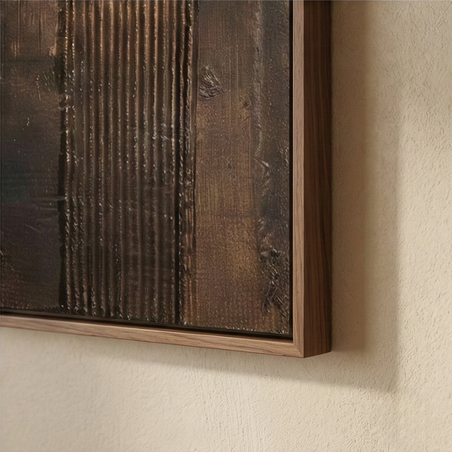 Wabi-Sabi Art | Textured Grid Earth Tone Wall Decor