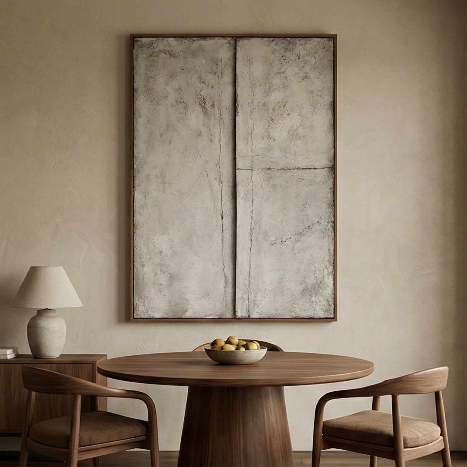 Wabi-Sabi Art | Subtle Horizon Neutral Earth Tone Wall Art