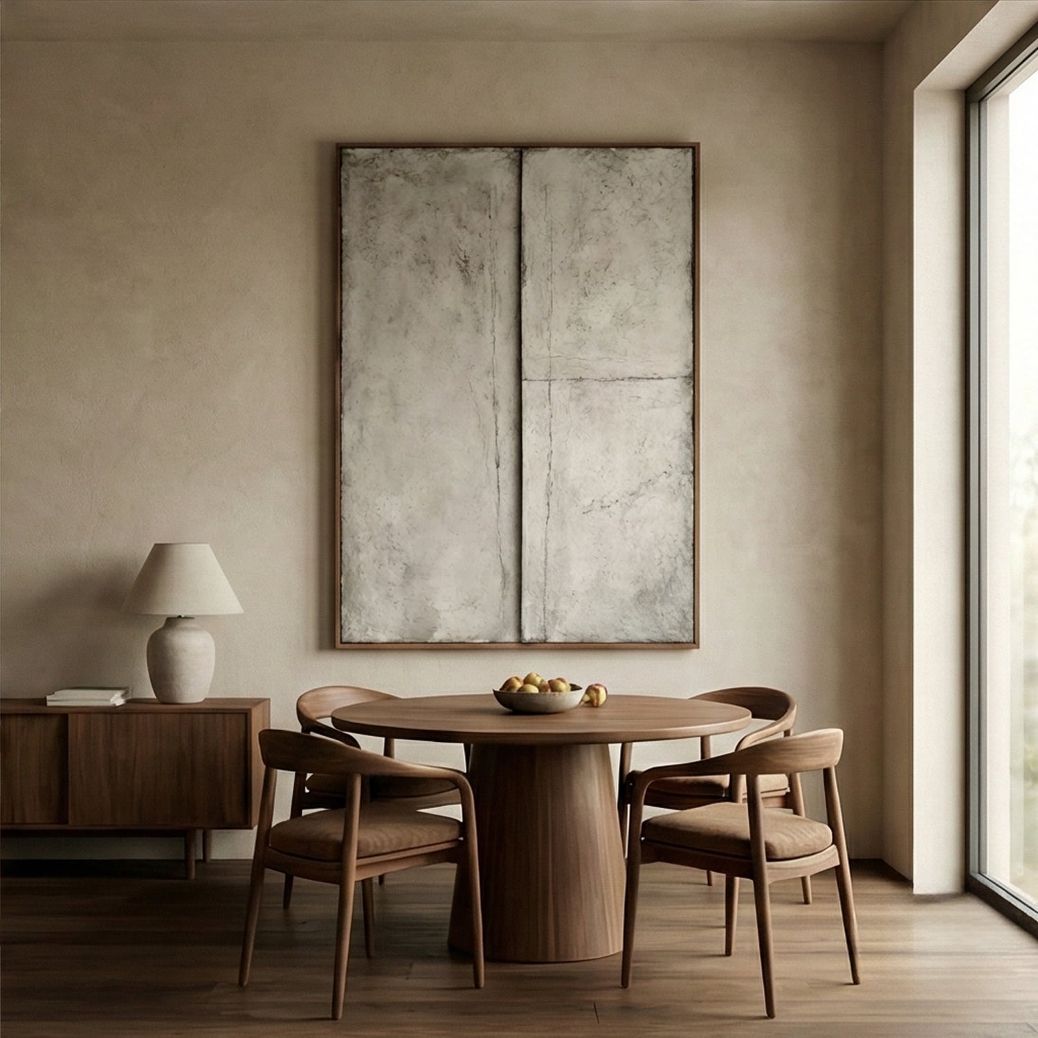 Wabi-Sabi Art | Subtle Horizon Neutral Earth Tone Wall Art