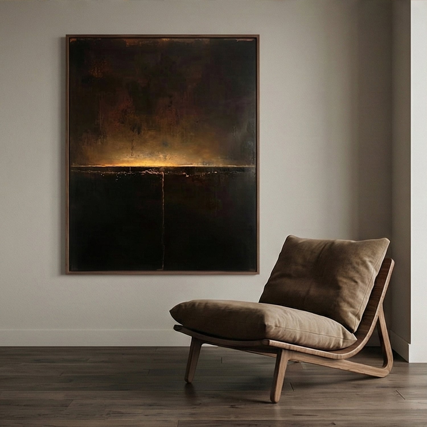 Wabi-Sabi Art | Evening Glow Minimalist Living Room Wall Decor