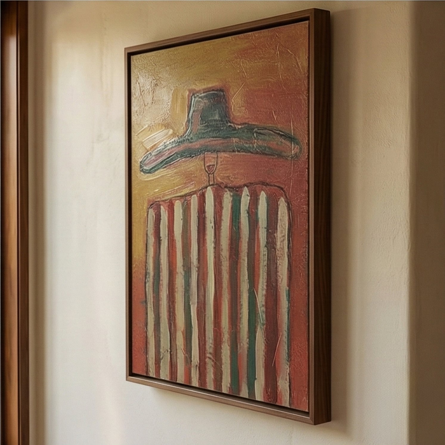 Vintage Americana Art | Tropical Noonday Rustic Living Room Wall Art