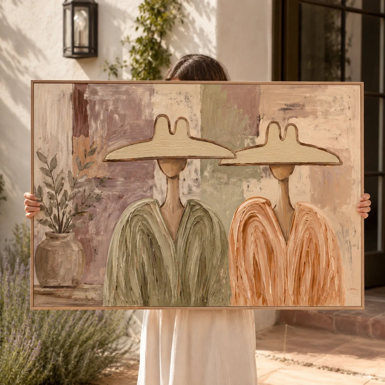 Vintage Americana Art | Neutral Hat Companions Western Gallery Wall Decor