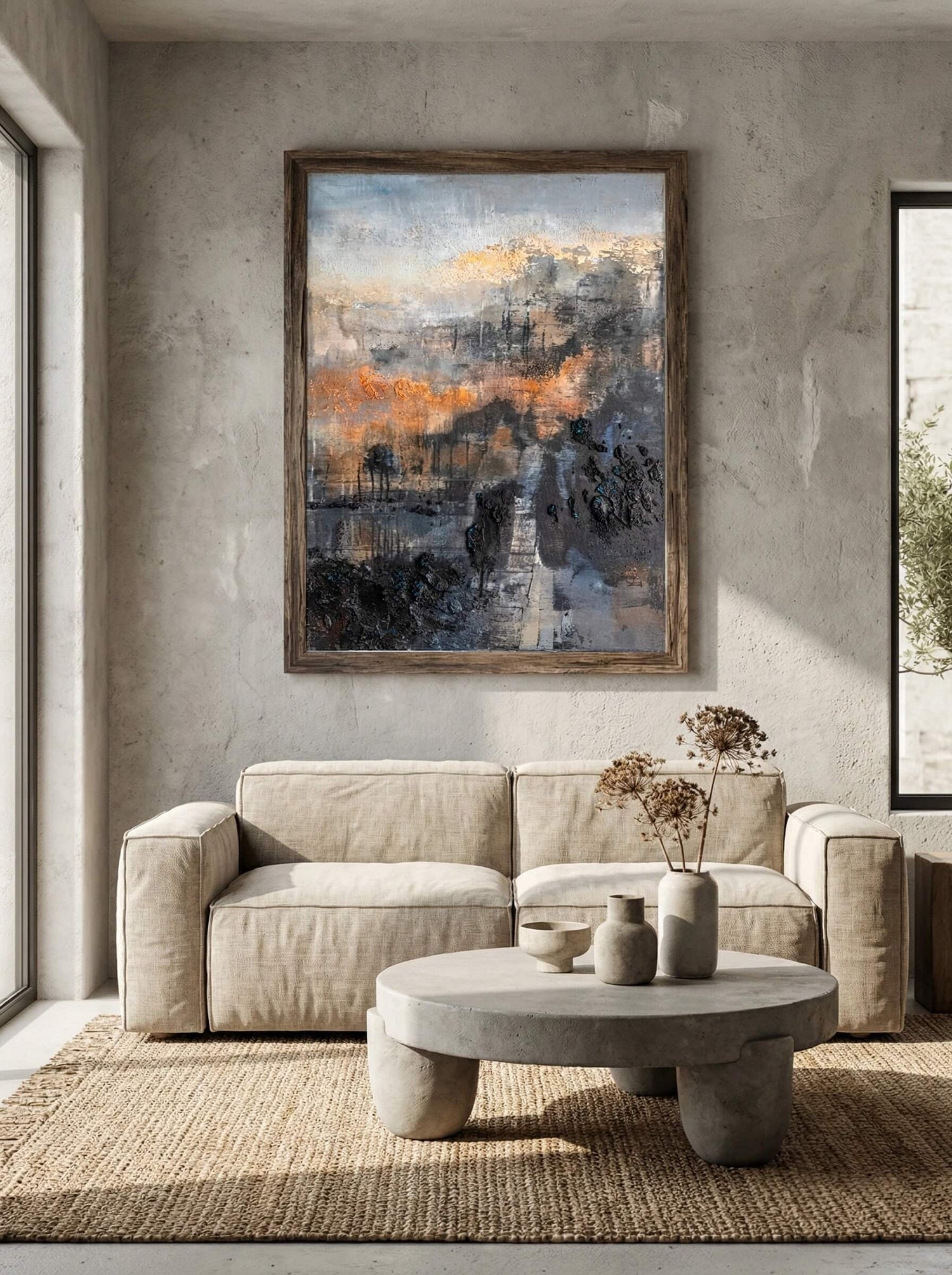 Impressionist Art | Misty Waterway Reflections Soft Landscape Canvas Wall Art