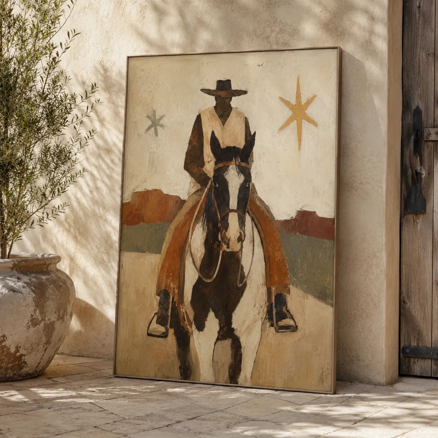 Vintage Americana Art | Where the Dust Keeps Its Stars Cowboy Western Wall Art