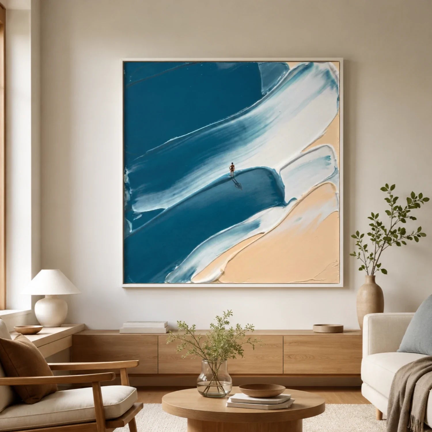 3D textured Art | Where Tides Keep Silence Coastal Textured Wall Art