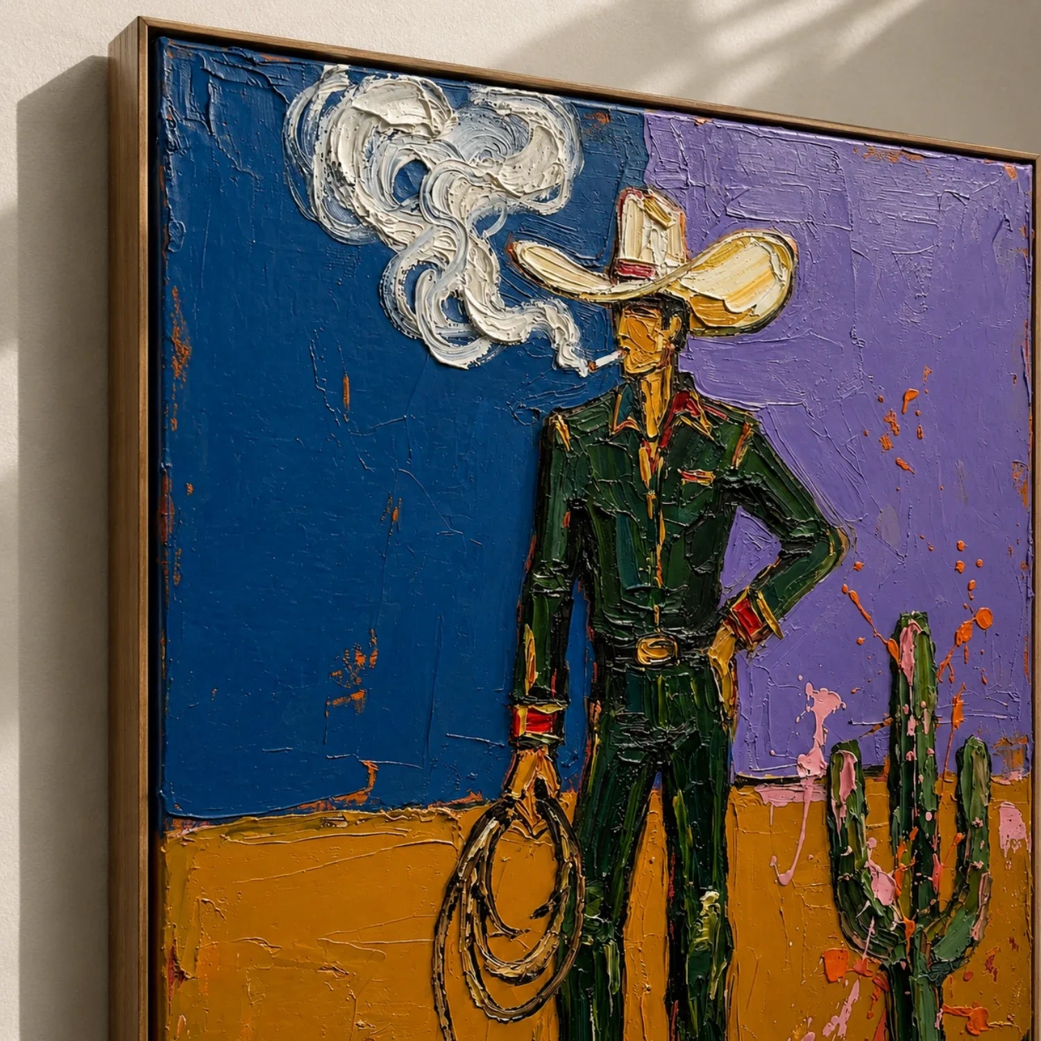 POP Art | Desert Smoke Cowboy Western Canvas Wall Decor