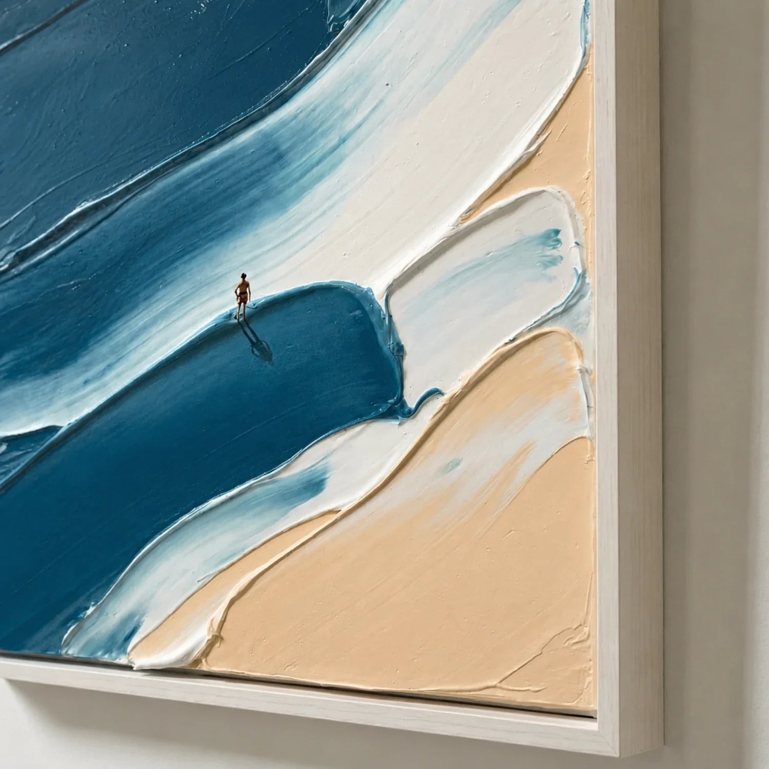 3D textured Art | Where Tides Keep Silence Coastal Textured Wall Art