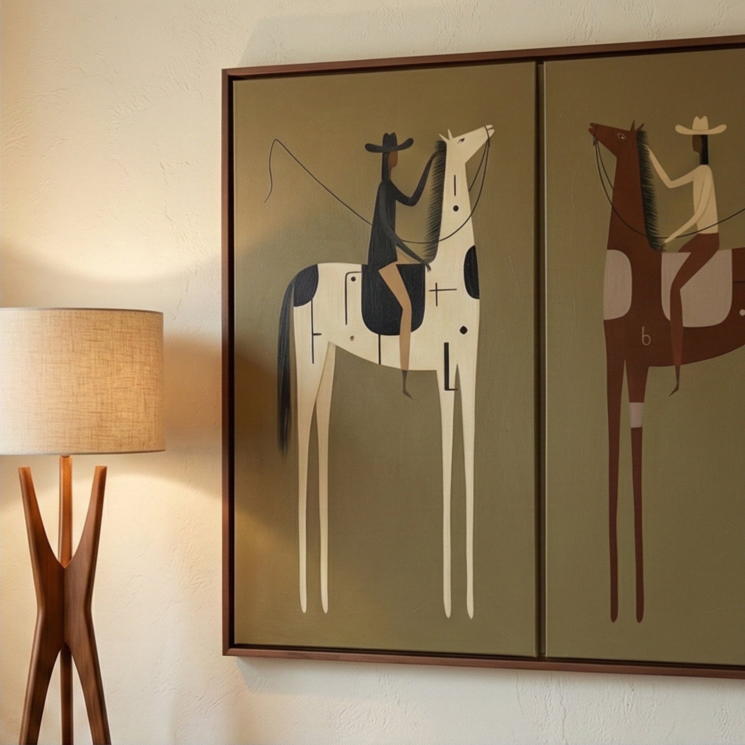 Vintage Americana Art | Pause on Path Western Canvas Wall Decor