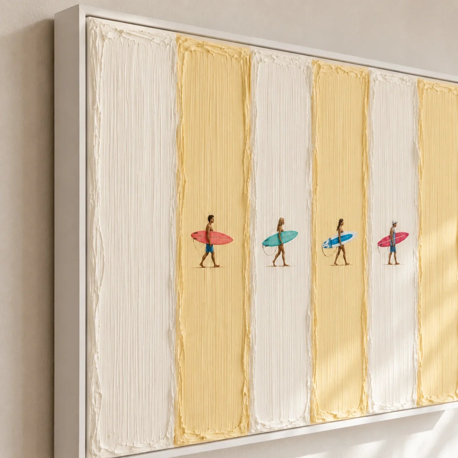 Contemporary Luxe Art | Intervals of Summer Gold Accent Canvas Wall Art