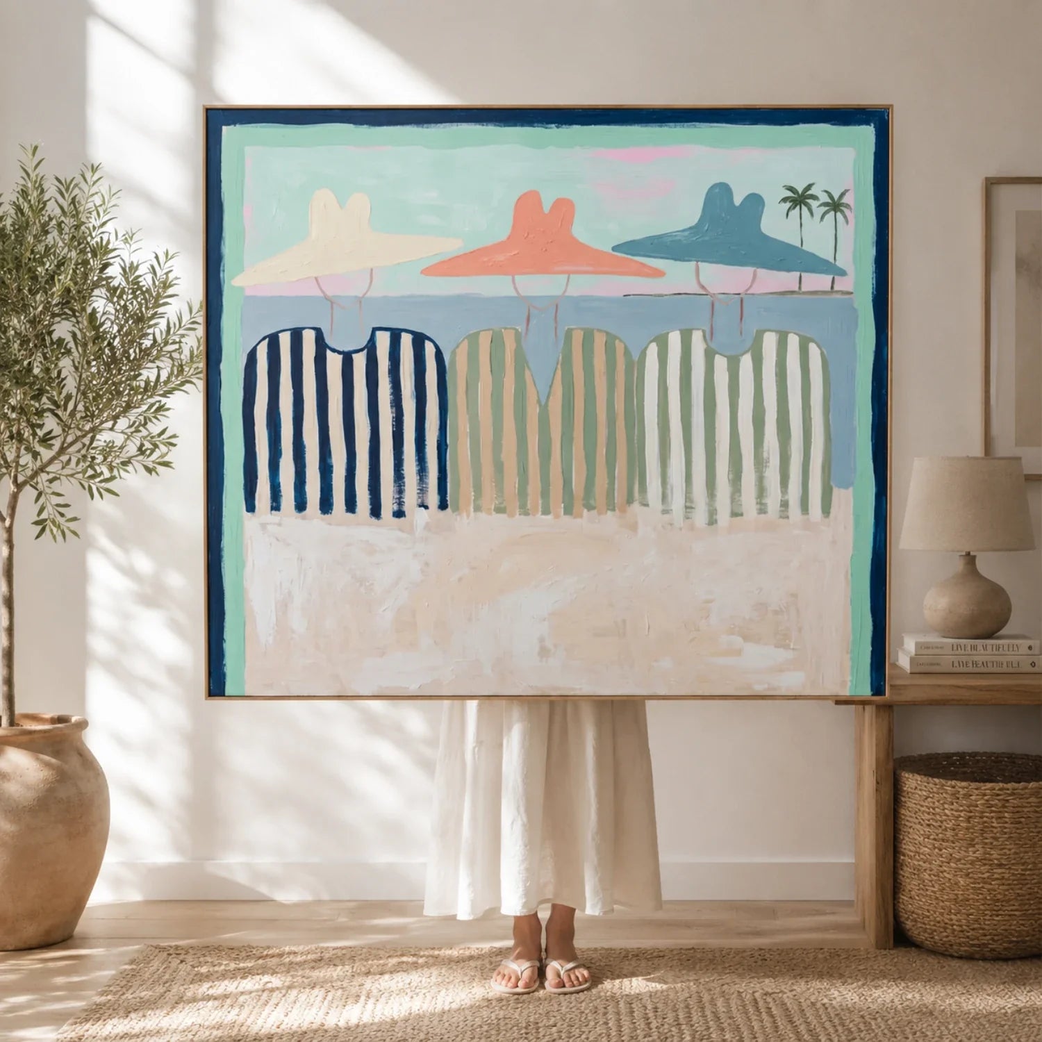 Vintage Americana Art | Where the Tide Remembers Us Rustic Living Room Wall Art