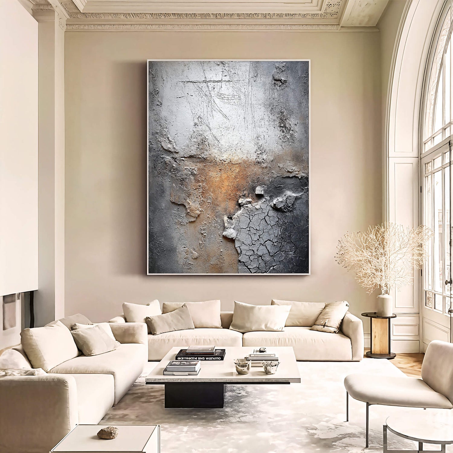 Wabi-Sabi Art | Eroded Rust Veil Weathered Textured Wall Art