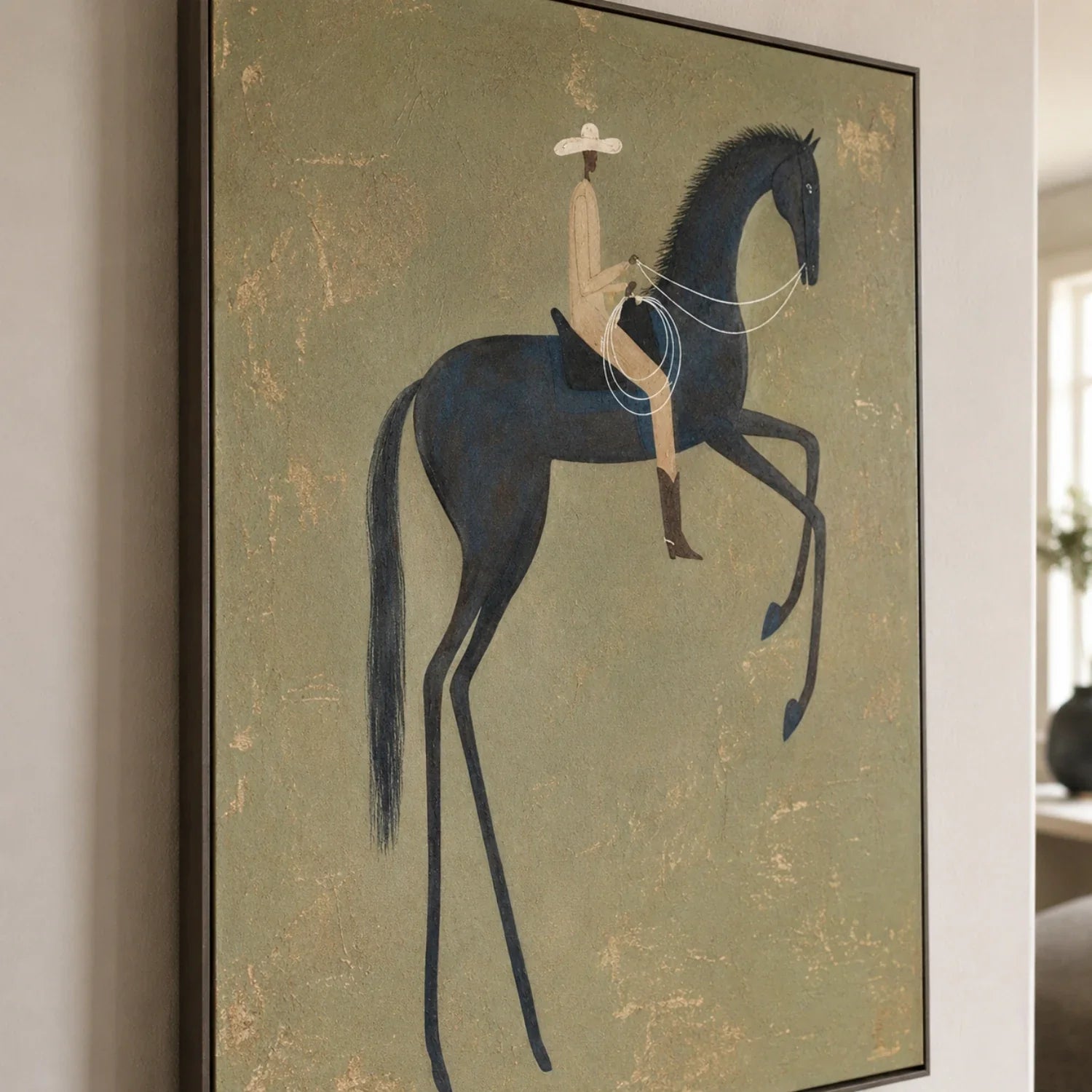 Vintage Americana Art | Midnight Poise Southwest Home Decor Canvas