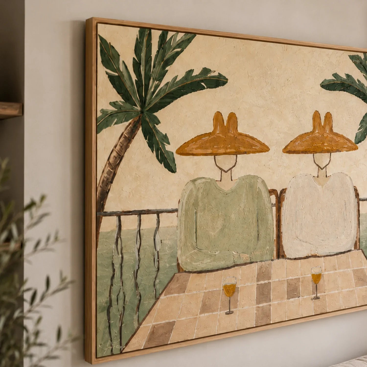Vintage Americana Art | Ocean Balcony Toast Western Lifestyle Wall Decor