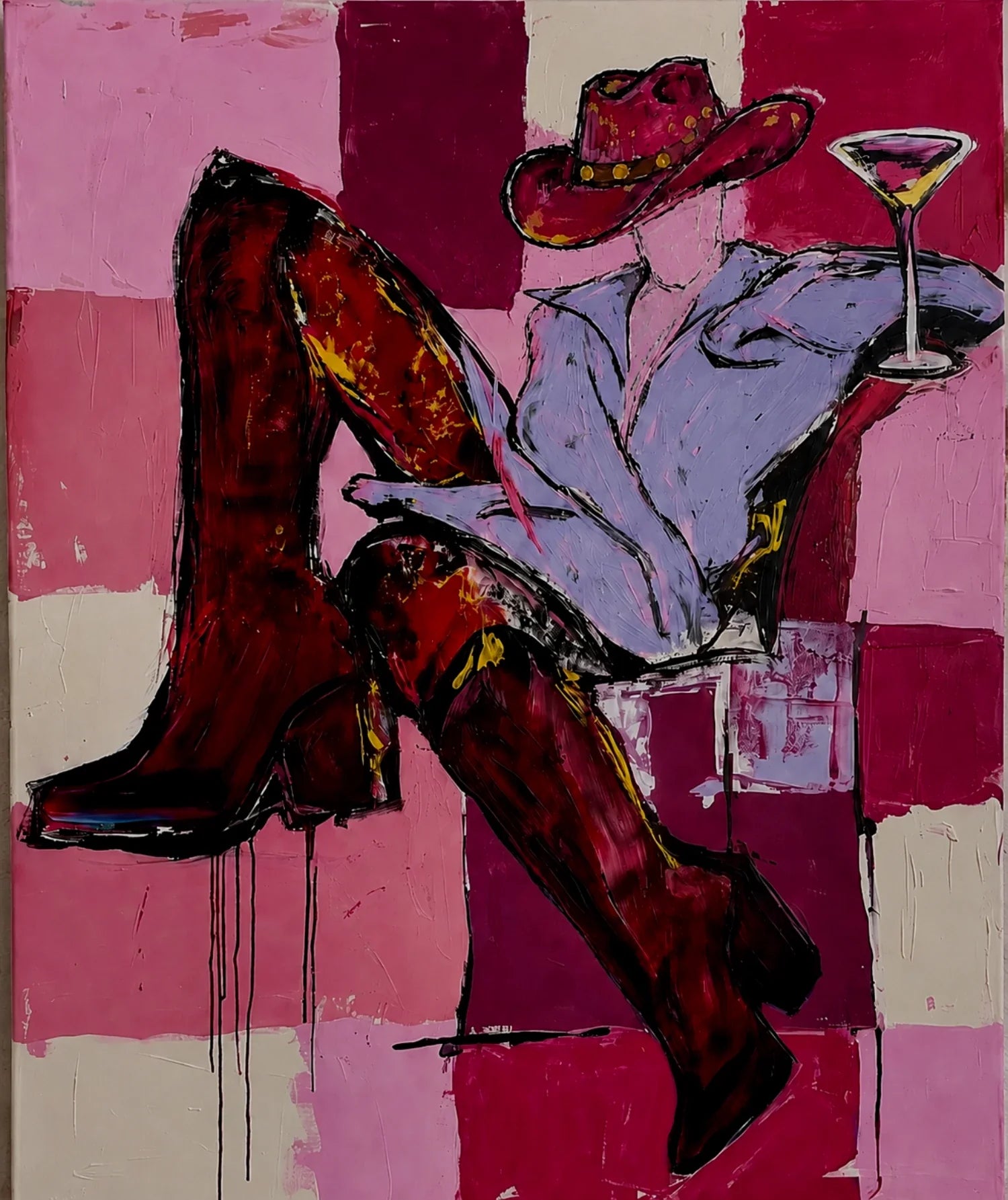 POP Art | Berry Shade Happy Hour Colorful Living Room Wall Decor