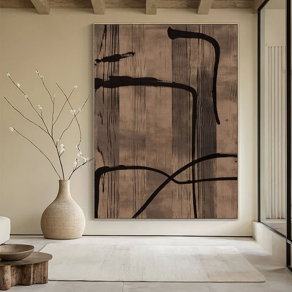 Abstract Art | Zen Curve Lines Modern Abstract Wall Decor
