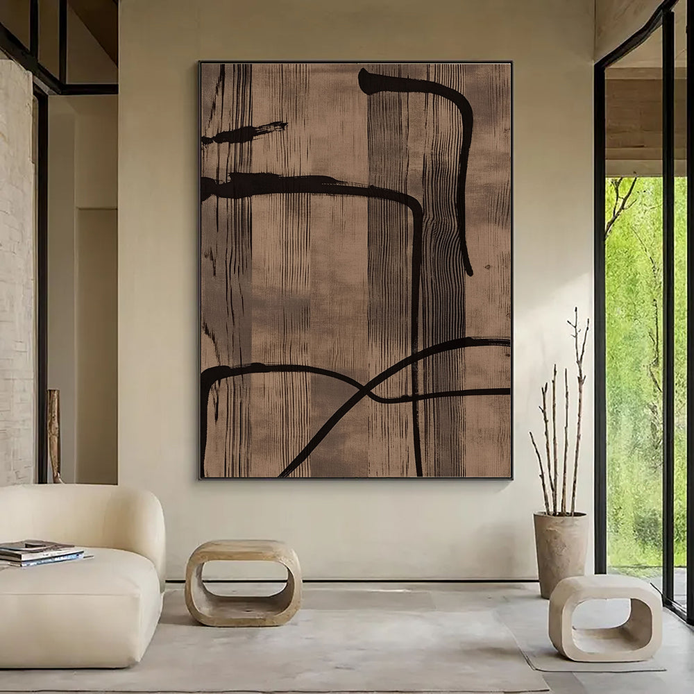 Abstract Art | Zen Curve Lines Modern Abstract Wall Decor