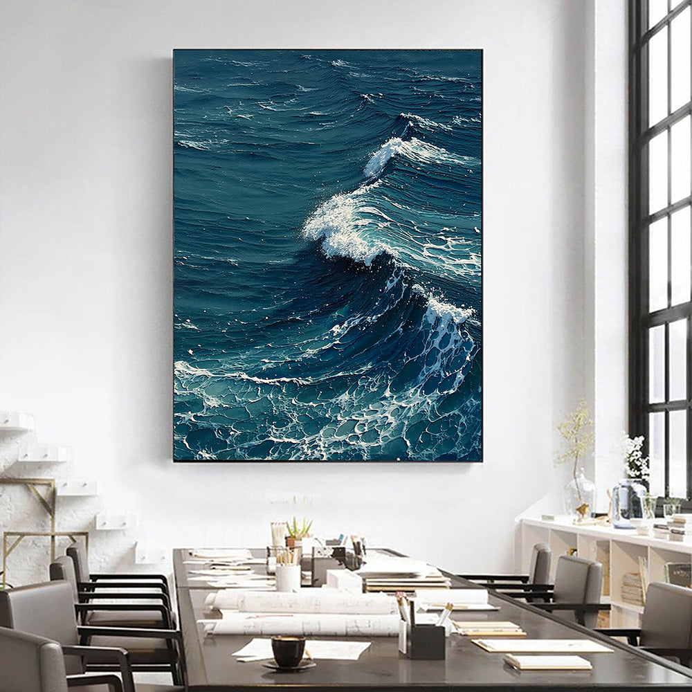 Impressionist Art | Ocean Crest Foam Soft Landscape Canvas Wall Art