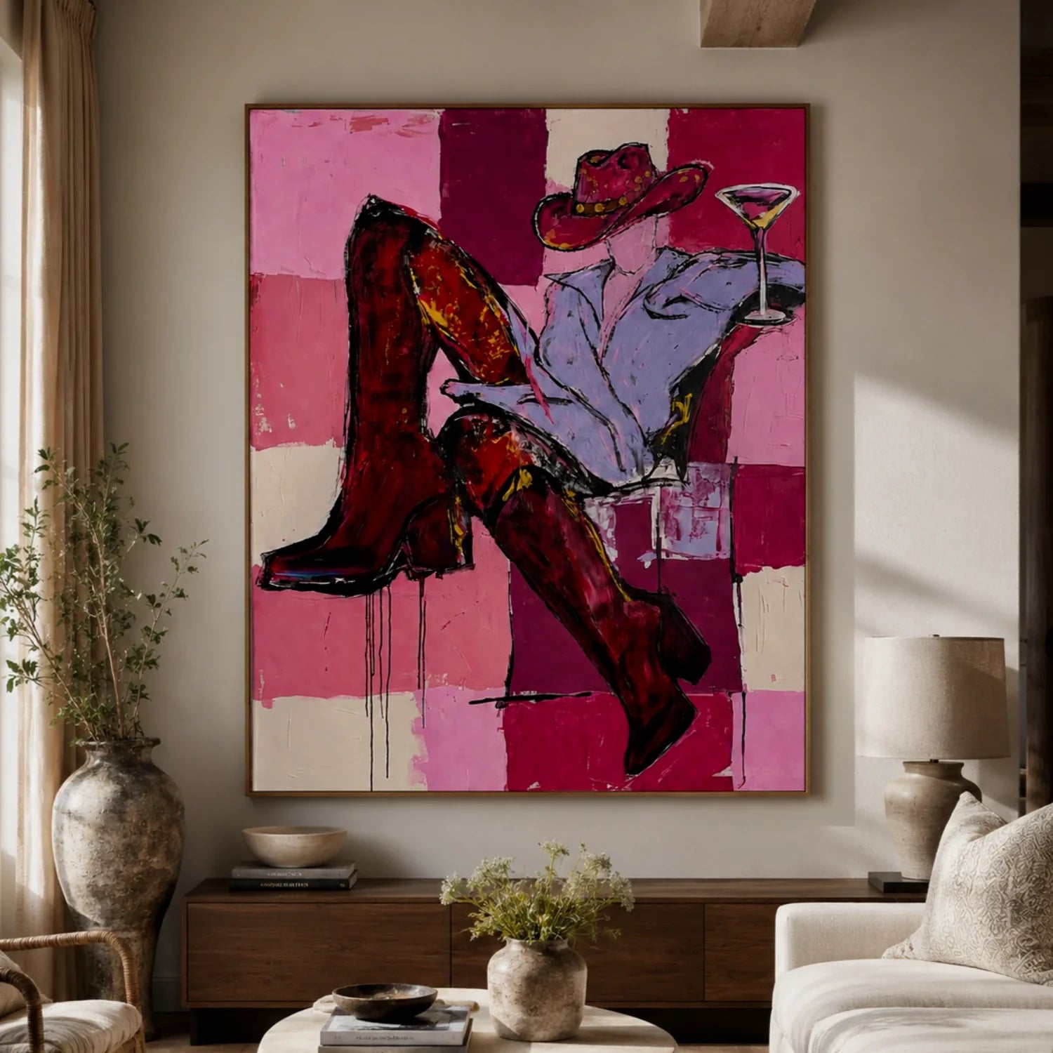POP Art | Berry Shade Happy Hour Colorful Living Room Wall Decor