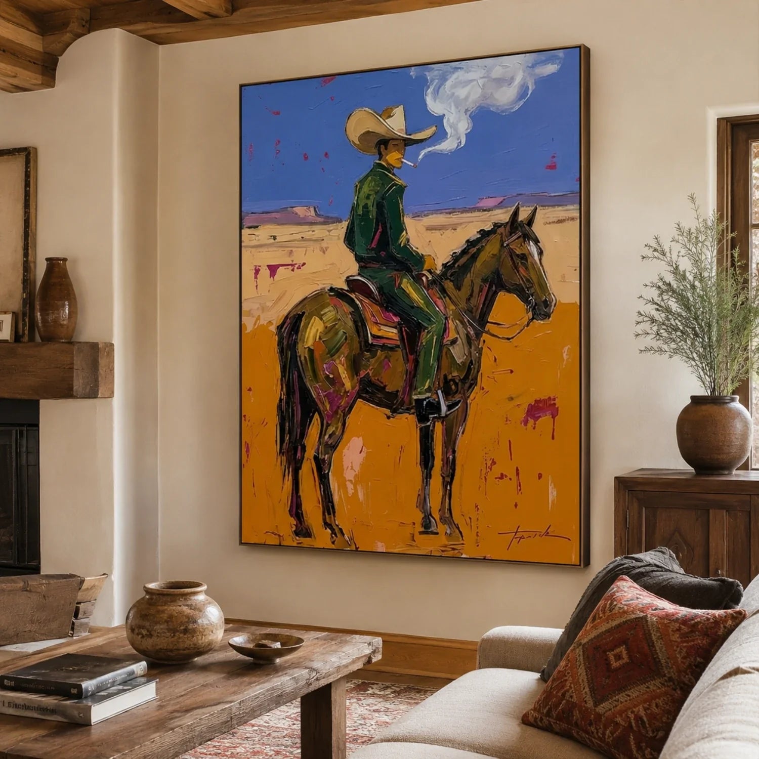 POP Art | Ashes Beneath a Cobalt Sky Western Statement Wall Art
