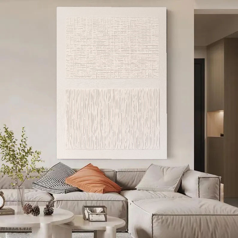 3D-Textured Art | Labyrinth & Linear Relief Dimensional Living Room Wall Art