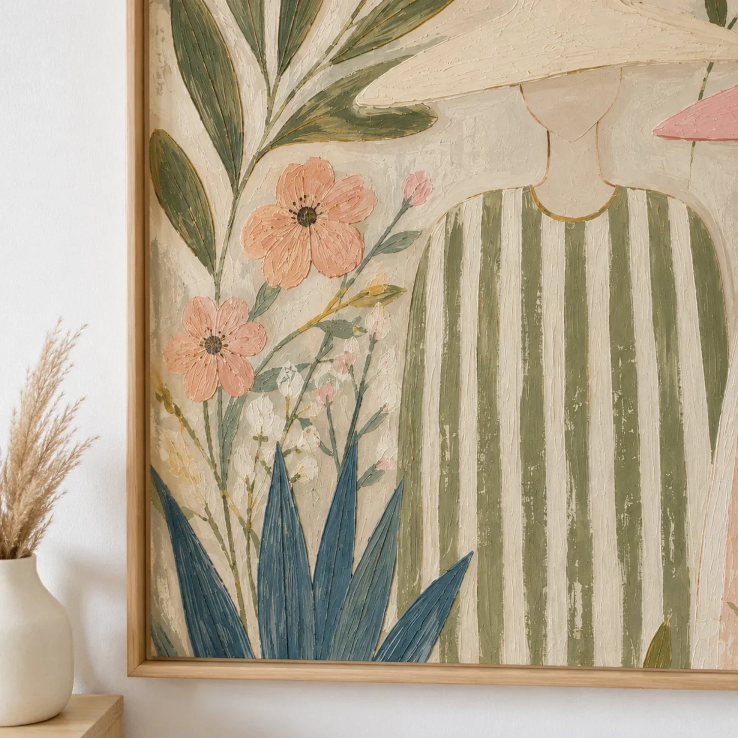Vintage Americana Art | Blooming Hat Duo Western Canvas Wall Decor