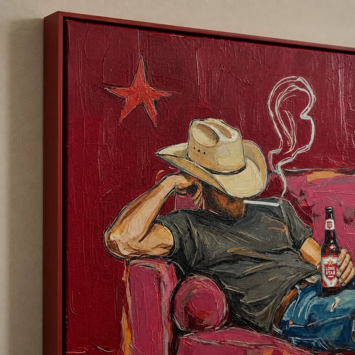 POP Art | Couch & Lone Beer Bold Canvas Wall Art