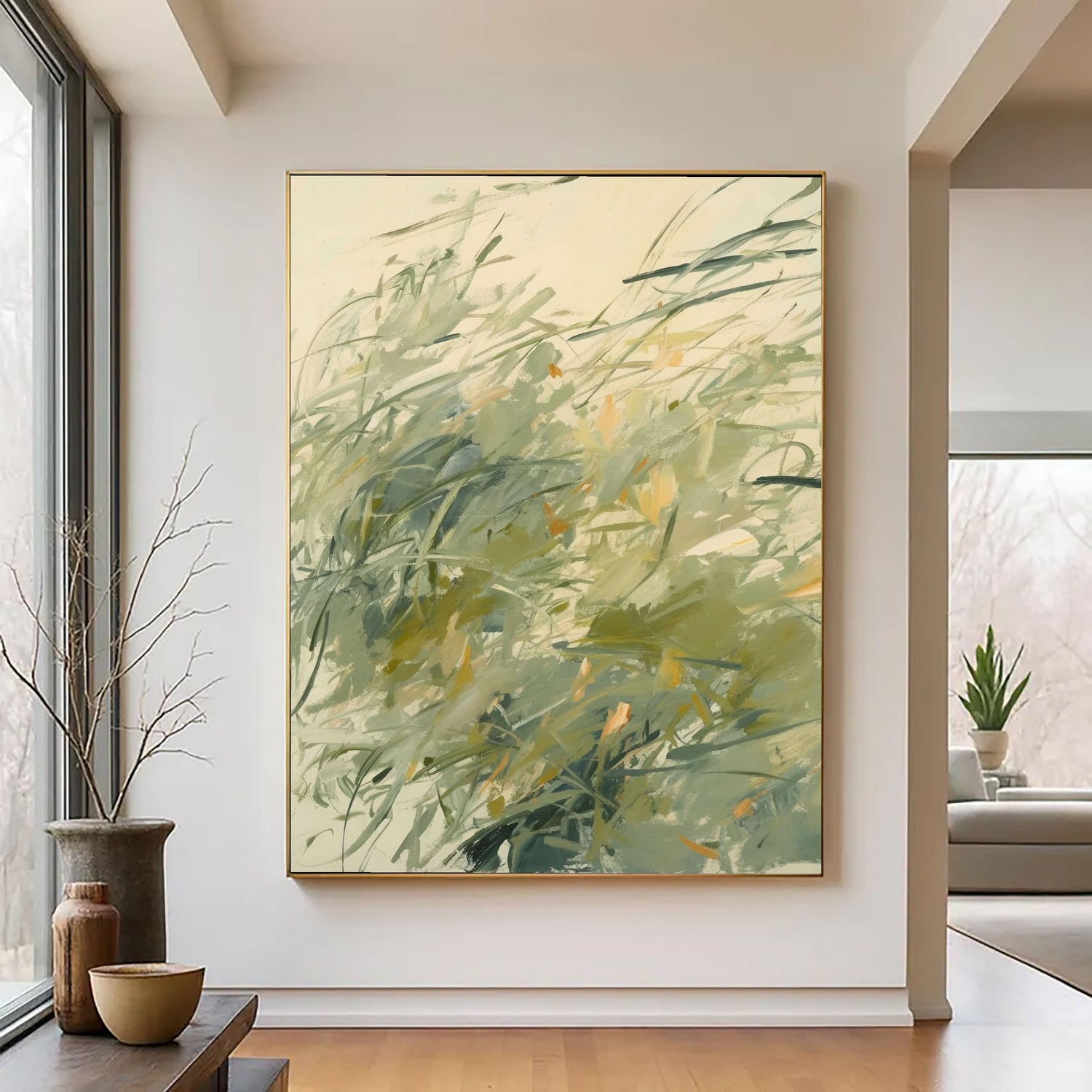 Impressionist Art | Windblown Grasses Hues Light Filled Bedroom Wall Art