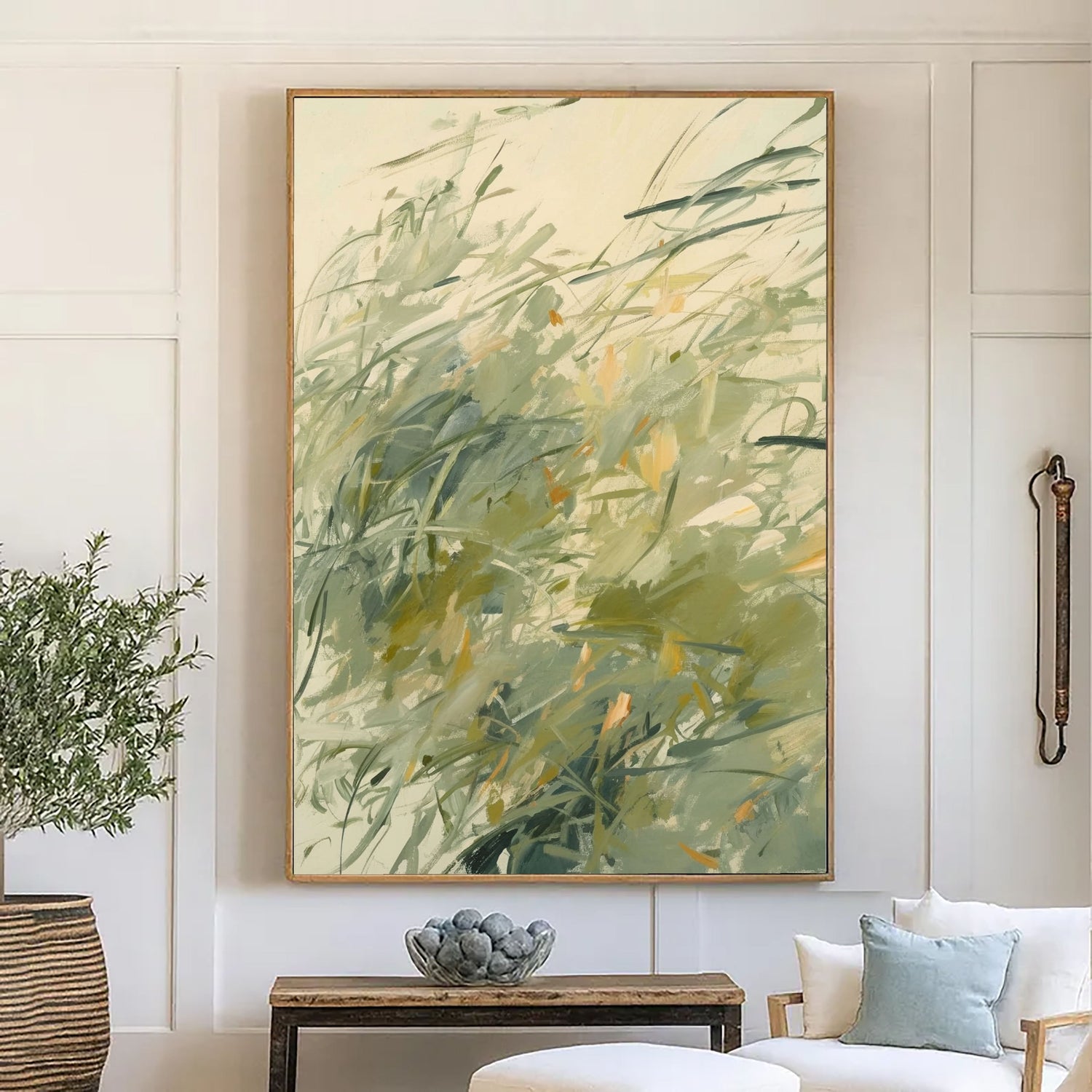 Impressionist Art | Windblown Grasses Hues Light Filled Bedroom Wall Art