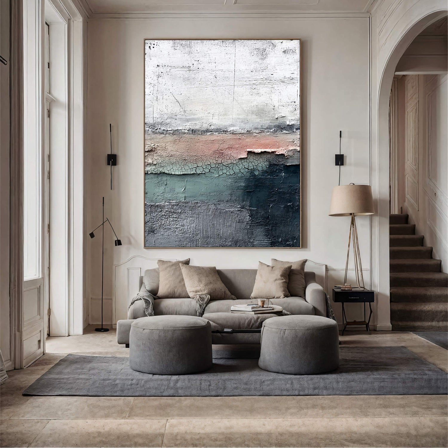 Wabi-Sabi Art | Muted Earthy Horizon Neutral Earth Tone Wall Art