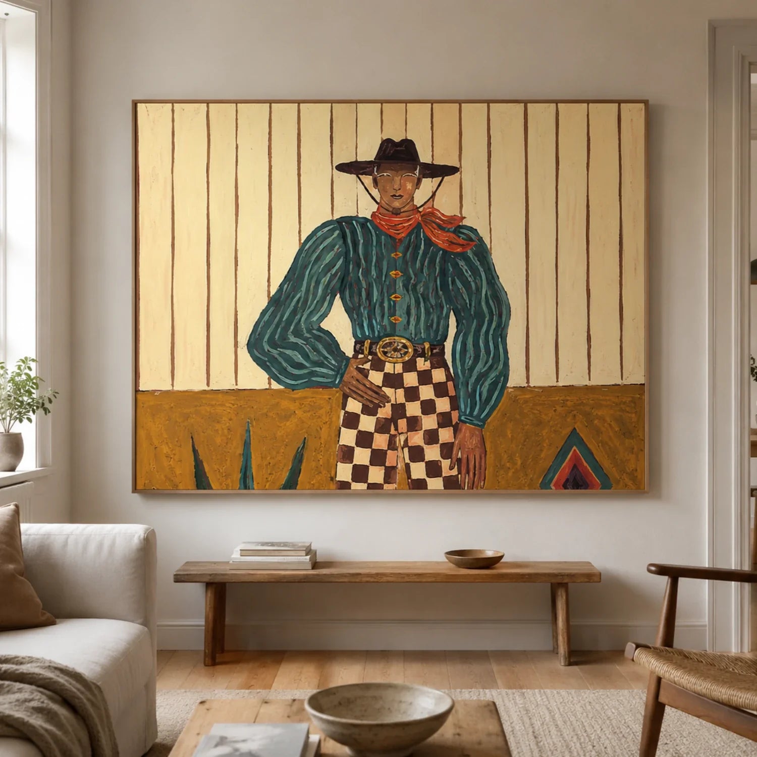 Vintage Americana Art | The Quiet Geometry of the Plains Western Gallery Wall Decor