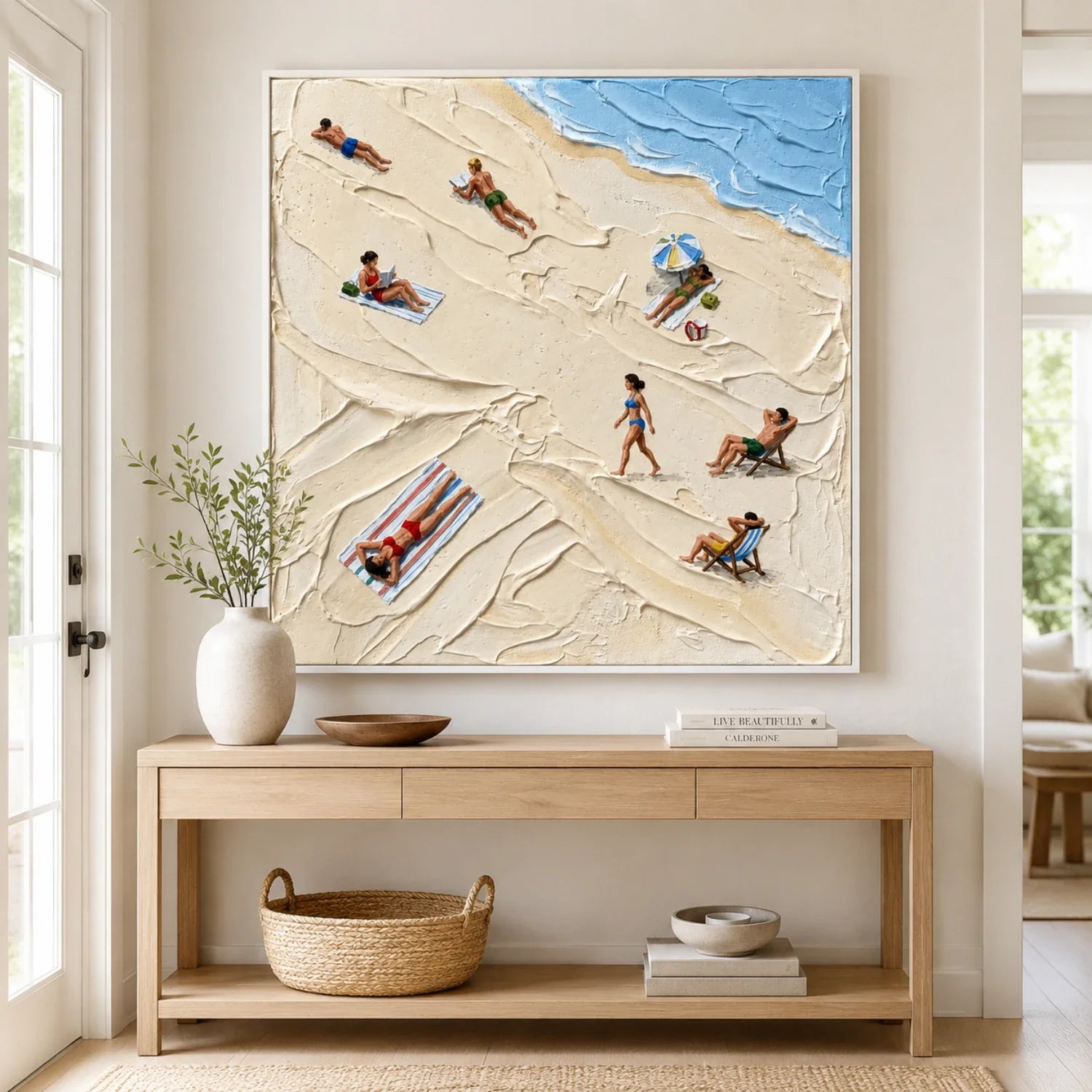 3D textured Art | Stillness at Low Tide Coastal Textured Wall Art