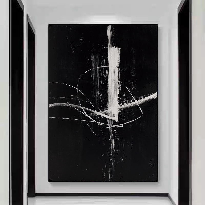 Abstract Art | Monochrome Dynamic Strike Living Room Abstract Art