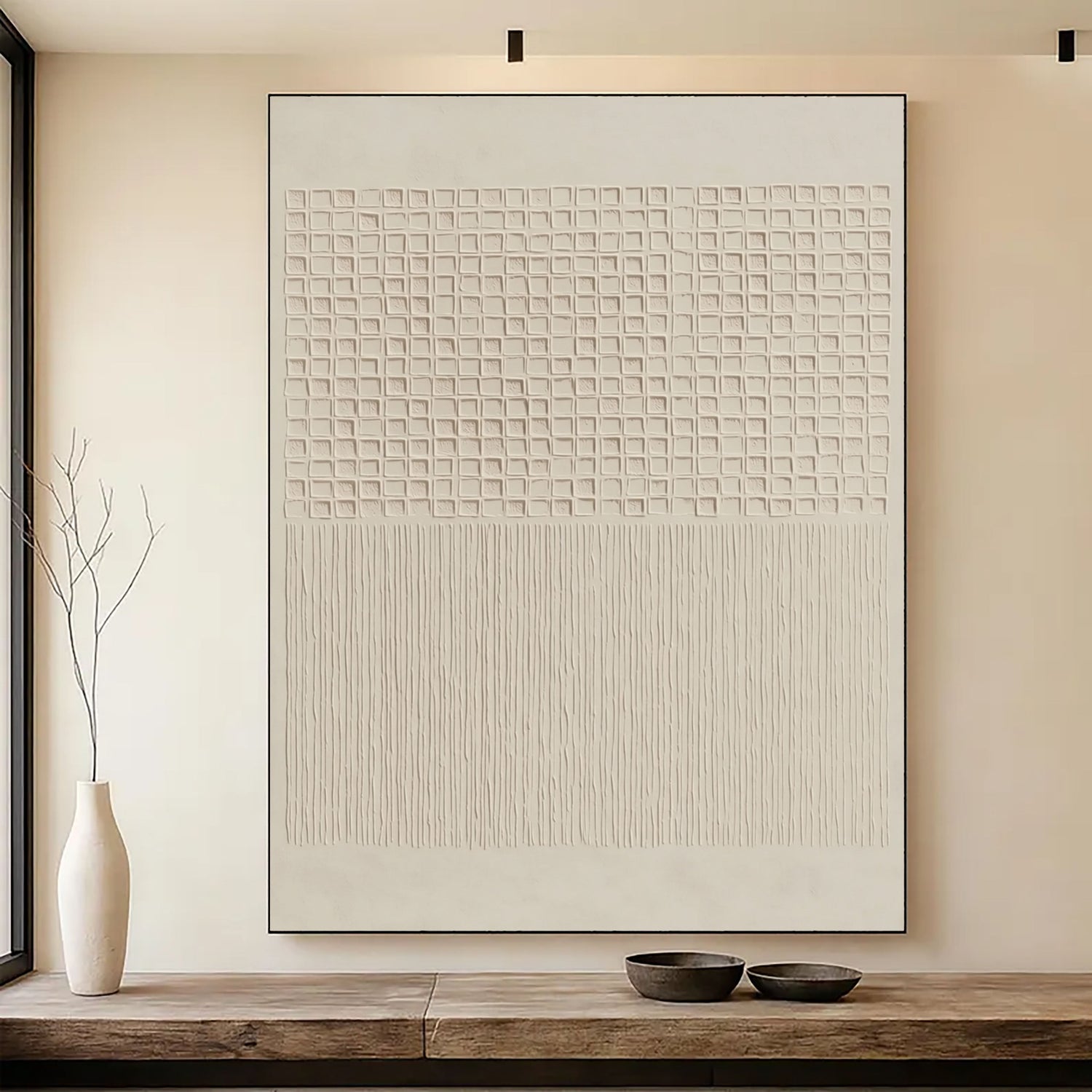 3D-Textured Art | Minimal Texture Contrast Relief Texture Wall Decor