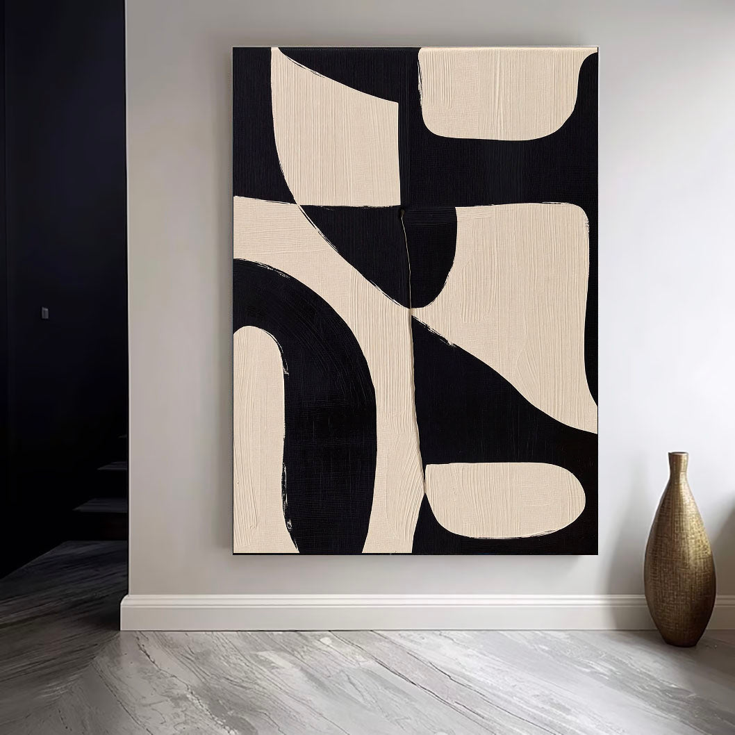 Abstract Art | Monochrome Shape Harmony Modern Abstract Wall Decor