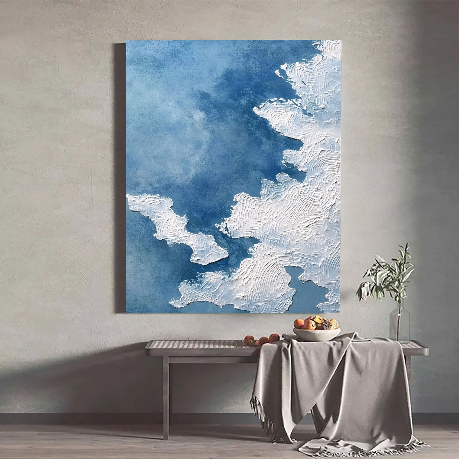 3D-Textured Art | Coastal Wave Textures Coastal Textured Wall Art