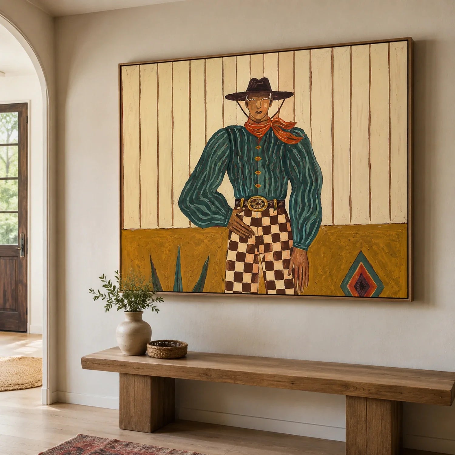 Vintage Americana Art | The Quiet Geometry of the Plains Western Gallery Wall Decor