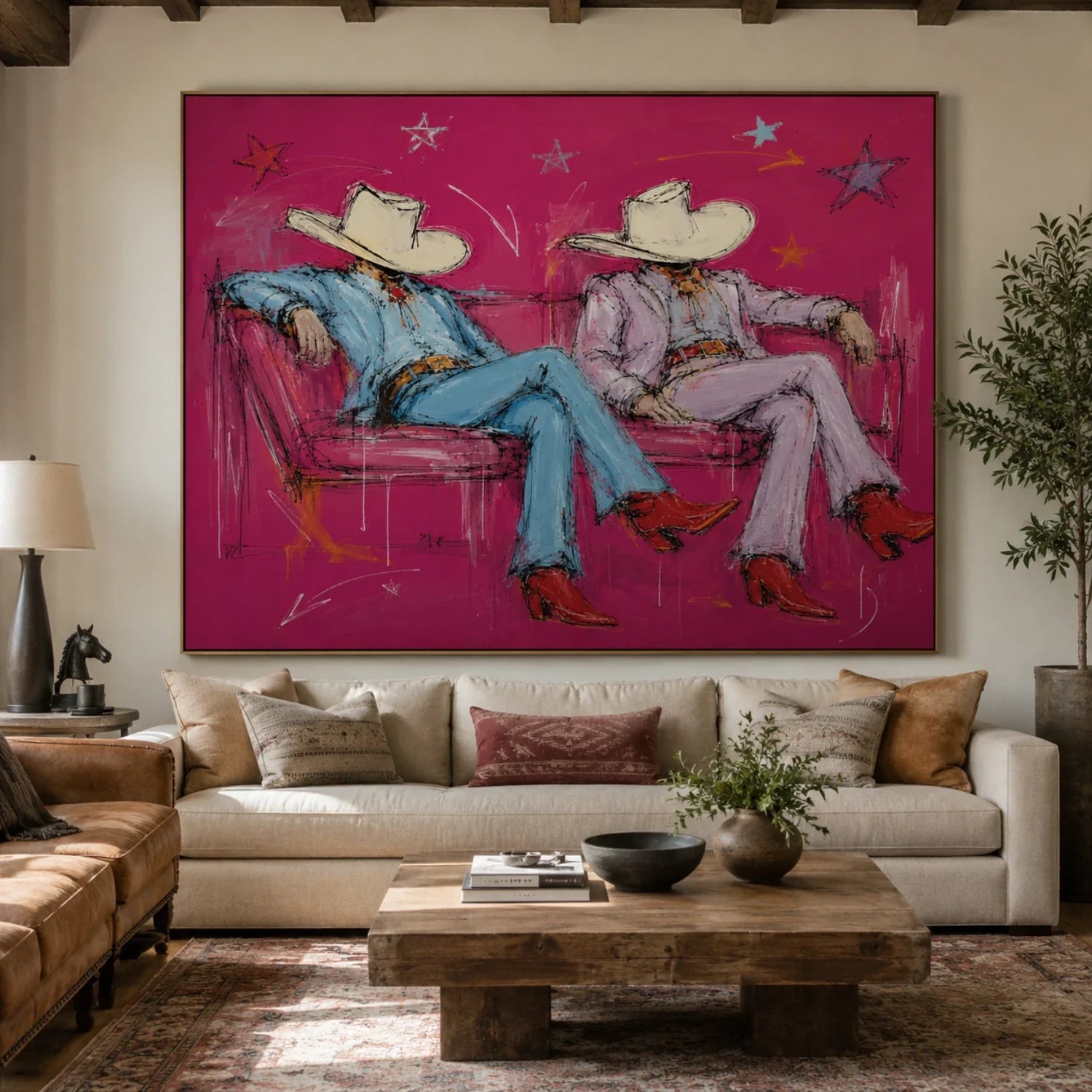 POP Art | Where the Neon Dust Settles Western Statement Wall Art