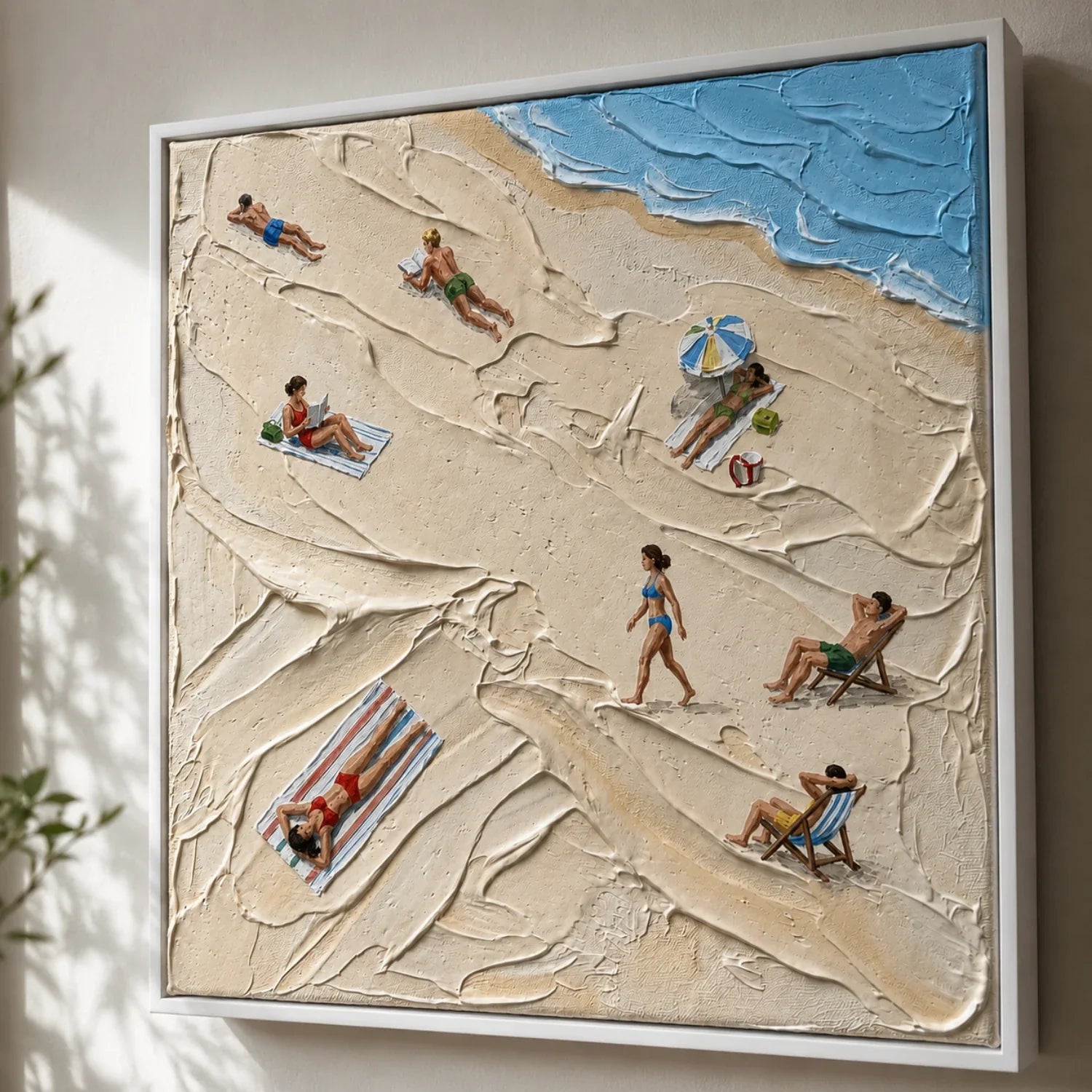 3D textured Art | Stillness at Low Tide Coastal Textured Wall Art