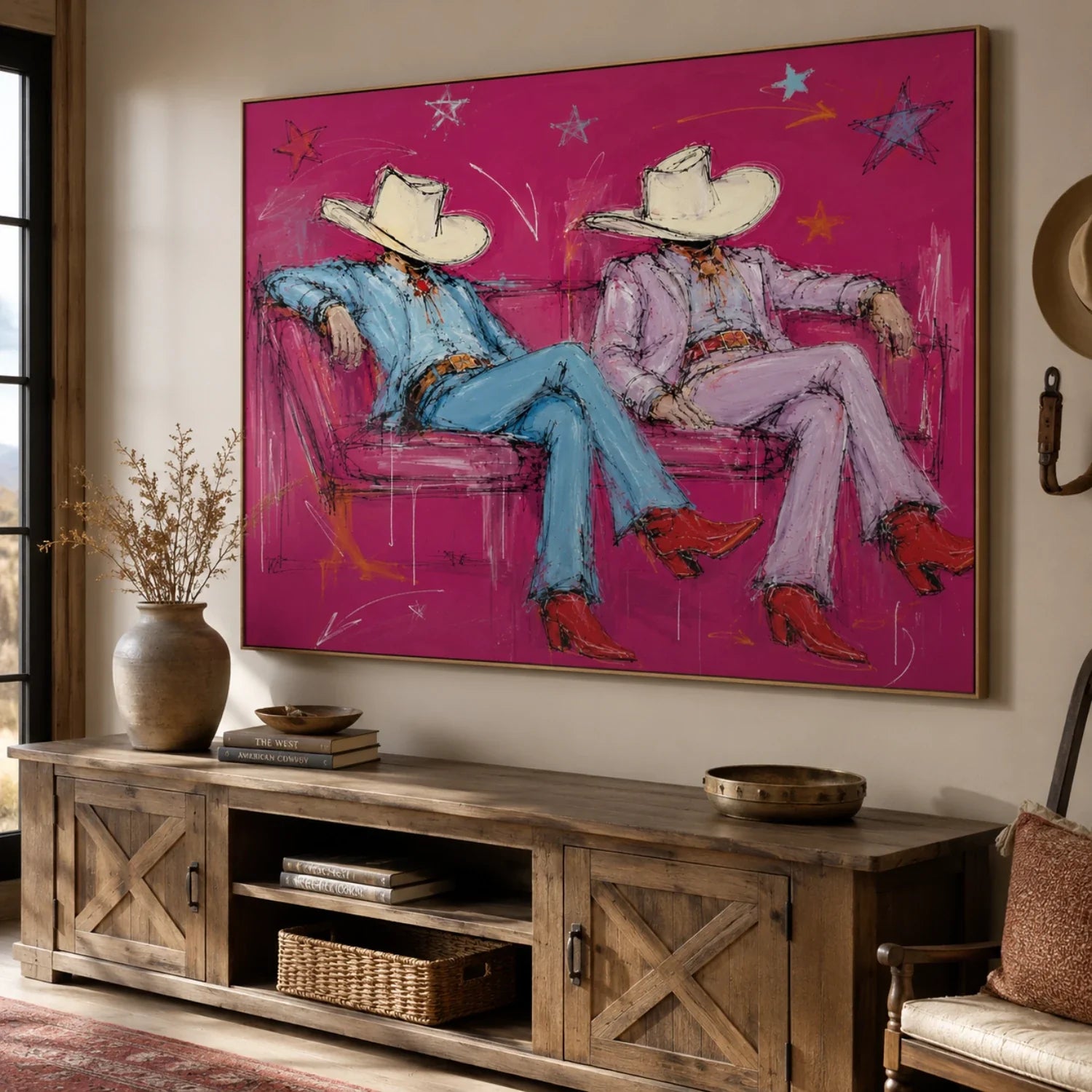 POP Art | Where the Neon Dust Settles Western Statement Wall Art