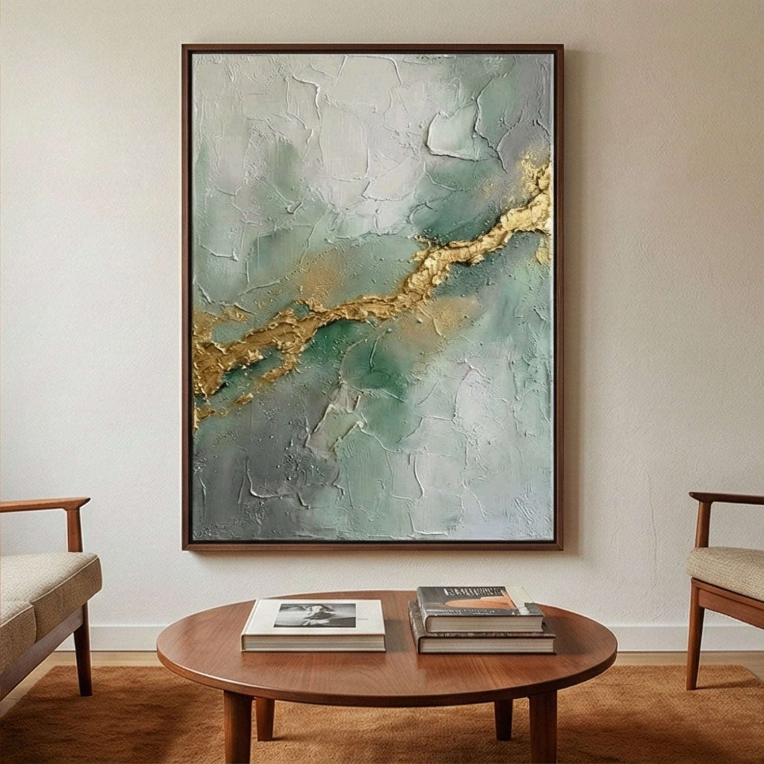 Contemporary Luxe Art | Earth's Vein Gold Accent Canvas Wall Art