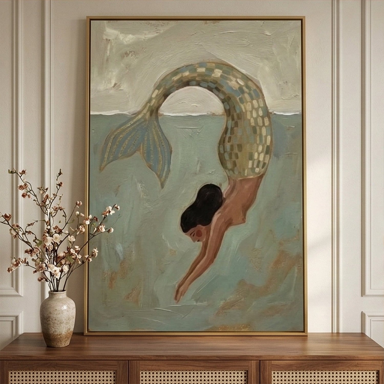 Surreal Art | Tidal Muse Dive Whimsical Wall Art