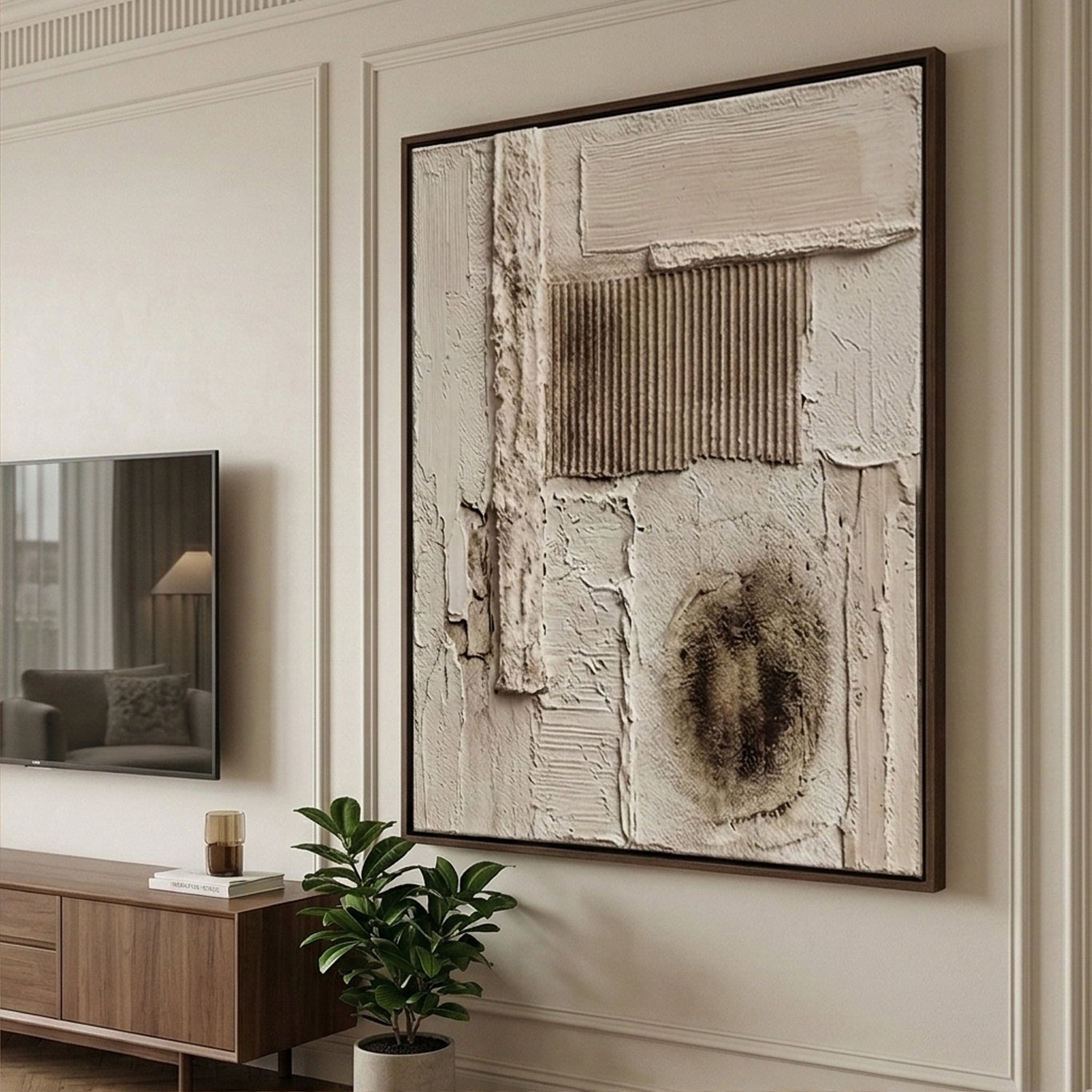 3D textured Art | Silent Relief Textured Canvas Wall Art